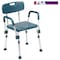 Flash Furniture 15" L, Plastic, Aluminum, Navy Quick Release Bath Chair DC-HY3523L-NV-GG - alternate 7